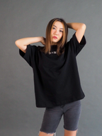 null hypothesis female model with biker jean shorts